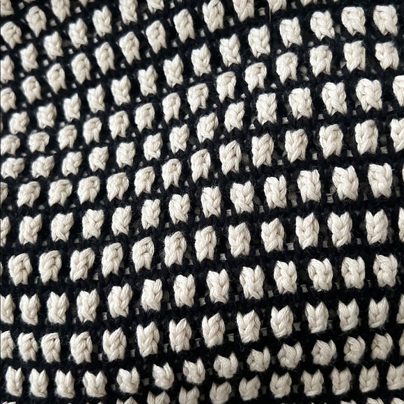 Cleobella Madison Turtleneck Sweater Black Ivory Chunky Knit Small Reg. $250 - Picture 11 of 12
